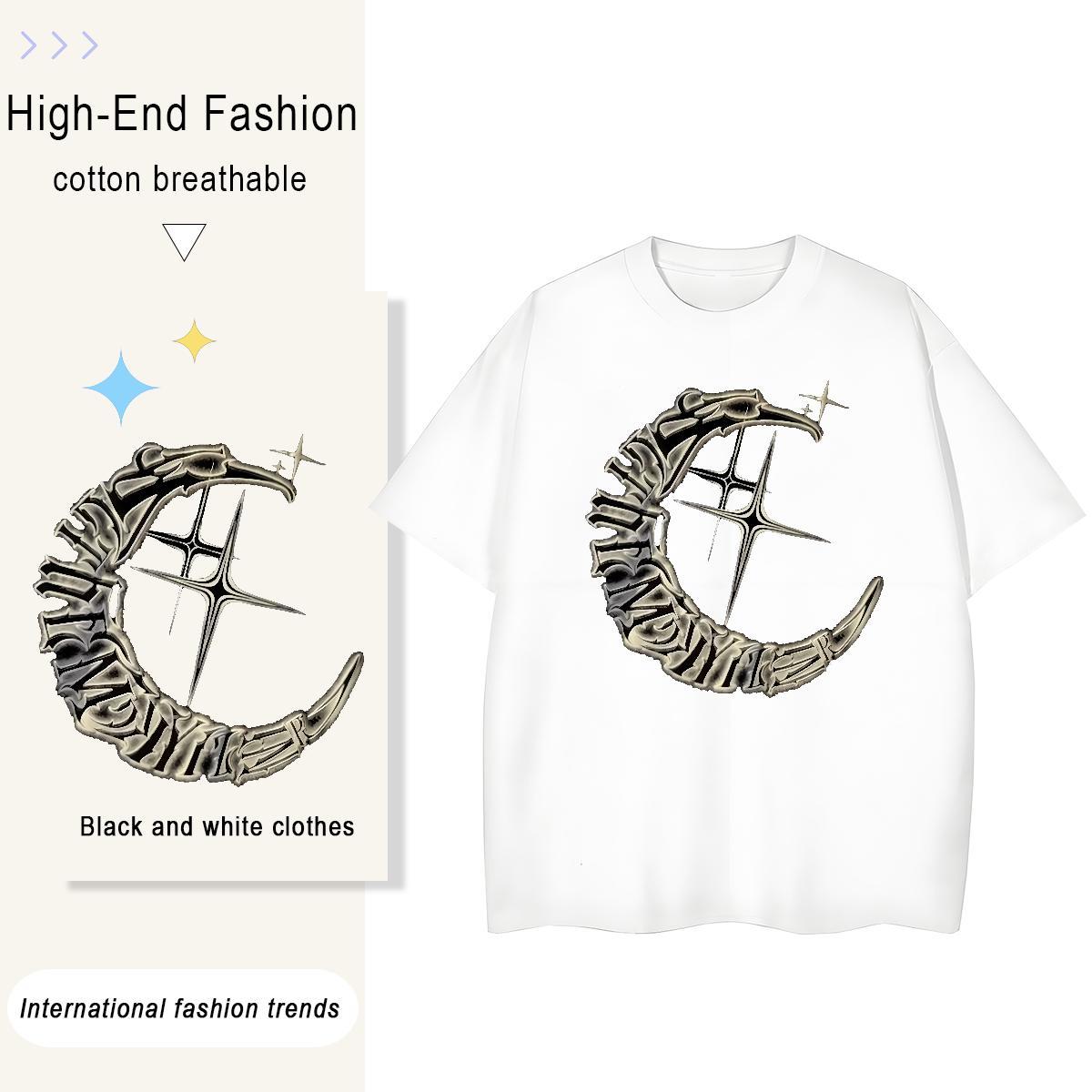 5A Unisex Tshirts 230g Pure Cotton icon Daily Outfit T Shirt For Woman Short sleeve Soft Floral Print Tops