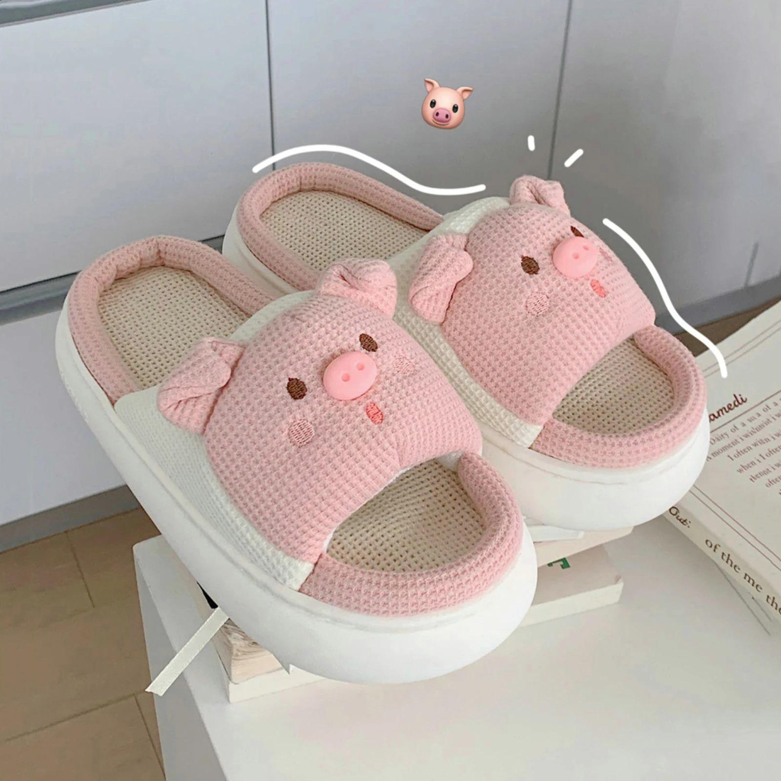Funny Animal Slippers For Men Women Kawaii Fluffy Winter Warm Indoor Slipper Couples Cartoon Milk Cow House Slides Funny Shoes 240819
