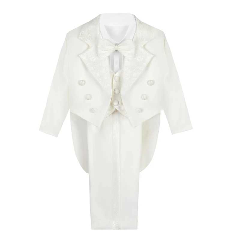 Formal Baby Boy Set Baptist Dress Baby Classic Dress Preschool Wedding Formal Party Dress White Long Sleeve Dress W240823