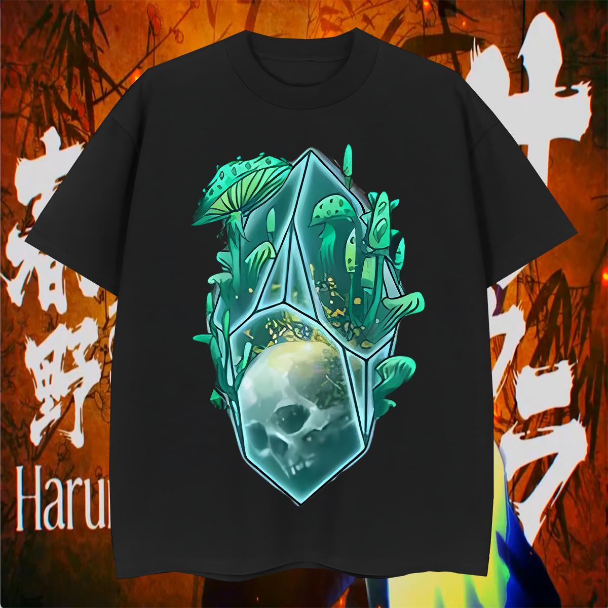 Free Shipping T shirt 100% Cotton 230g skull Spring Summer Anime Breathable Crew Neck Men Tees New Tshirts