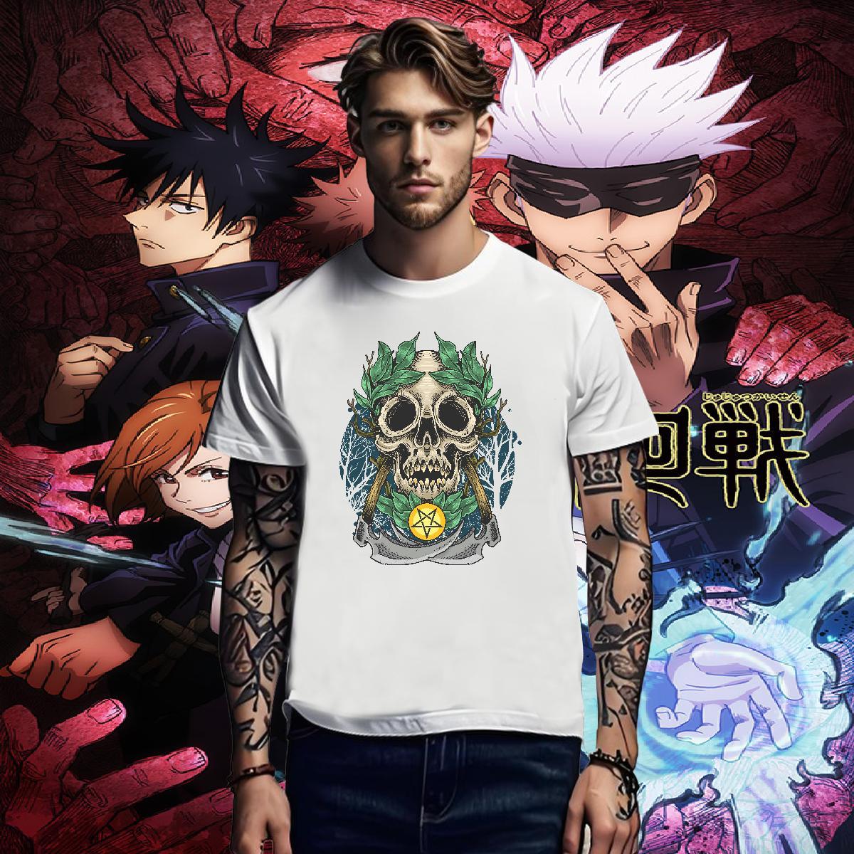 Cool Design Mens T Shirts 230g Cotton skull Home Outdoor Custom Printing Short Sleeve Soft Mens Tshirts Customized Tops Shirt