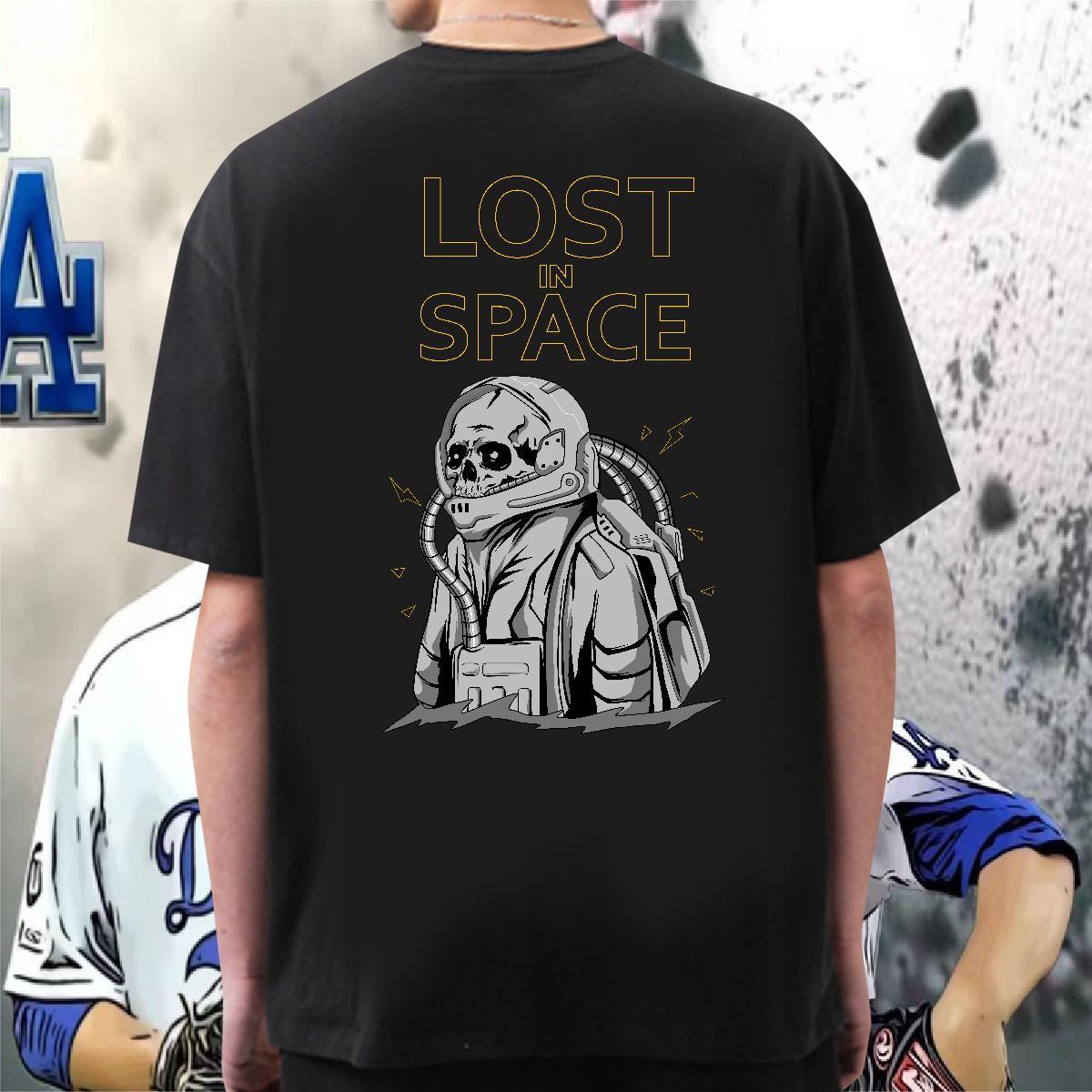 Designer Mens T Shirts 230g 100% Cotton skull Anime Printing Street Custom Printing Round Neck Short Sleeve Men Tops Tees Wholesale Wear