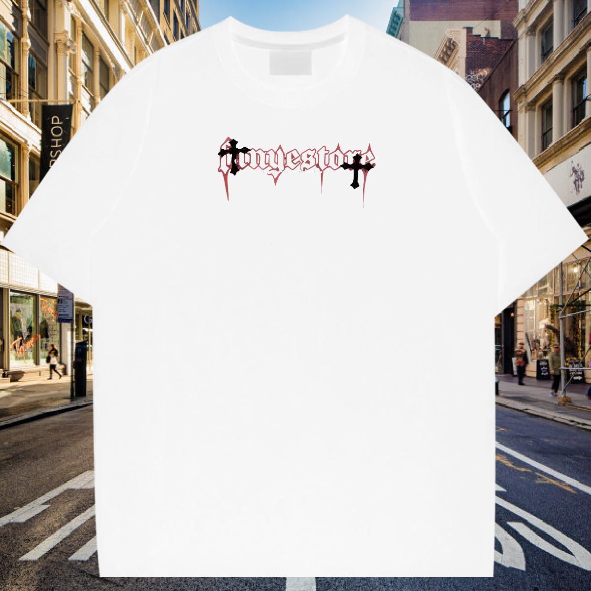 Designer Mens T Shirts 230g 100% Cotton Religion Beach DIY Printed Breathable Short Sleeve Men Tshirts Brand Tees Shirts