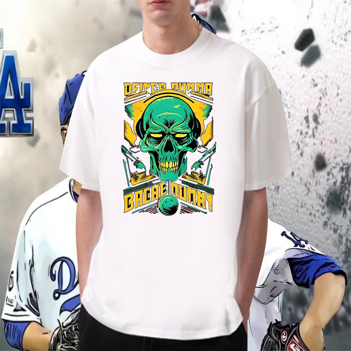 Brand T-Shirts 230g Pure Cotton skull Spring Summer Custom Print Oversized Breathable Short Sleeve Tshirts Designer Fashion Tees Shirts