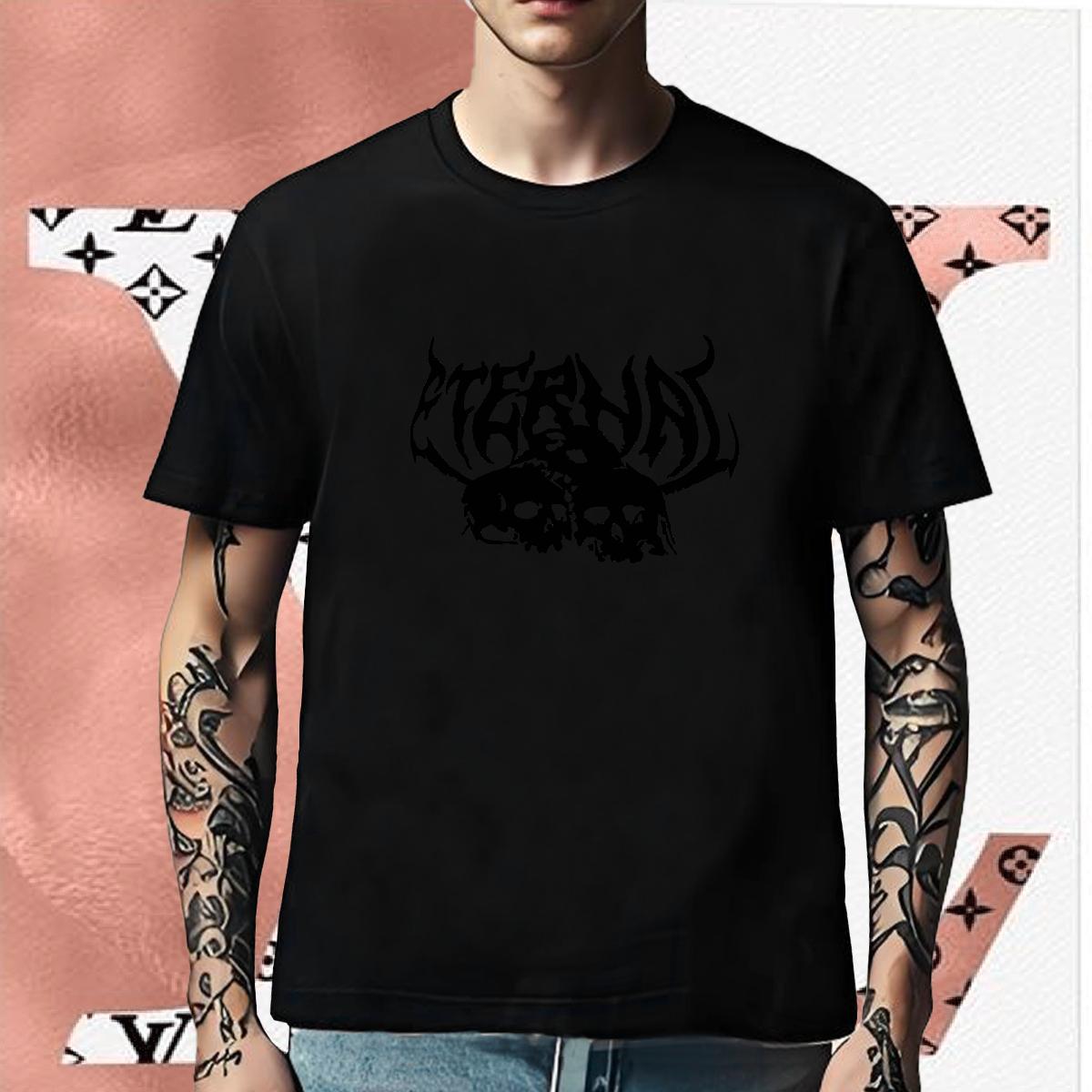 Comfortable Men T Shirts 230g Cotton skull Outdoor DIY Logo Oversized Breathable Crew Neck Couples T Shirts Fashion Polos