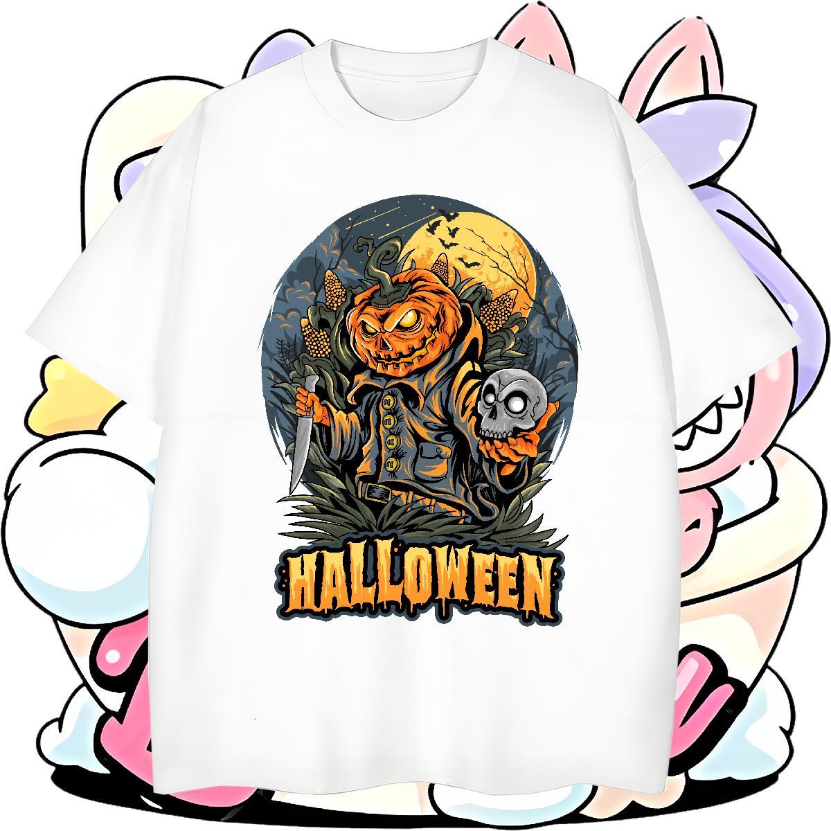 Classic Casual Men Tshirts pumpkin Casual Daily Wear 230g 100% Cotton Tops Breathable Soft TOP Quality Man T Shirts Customized Print