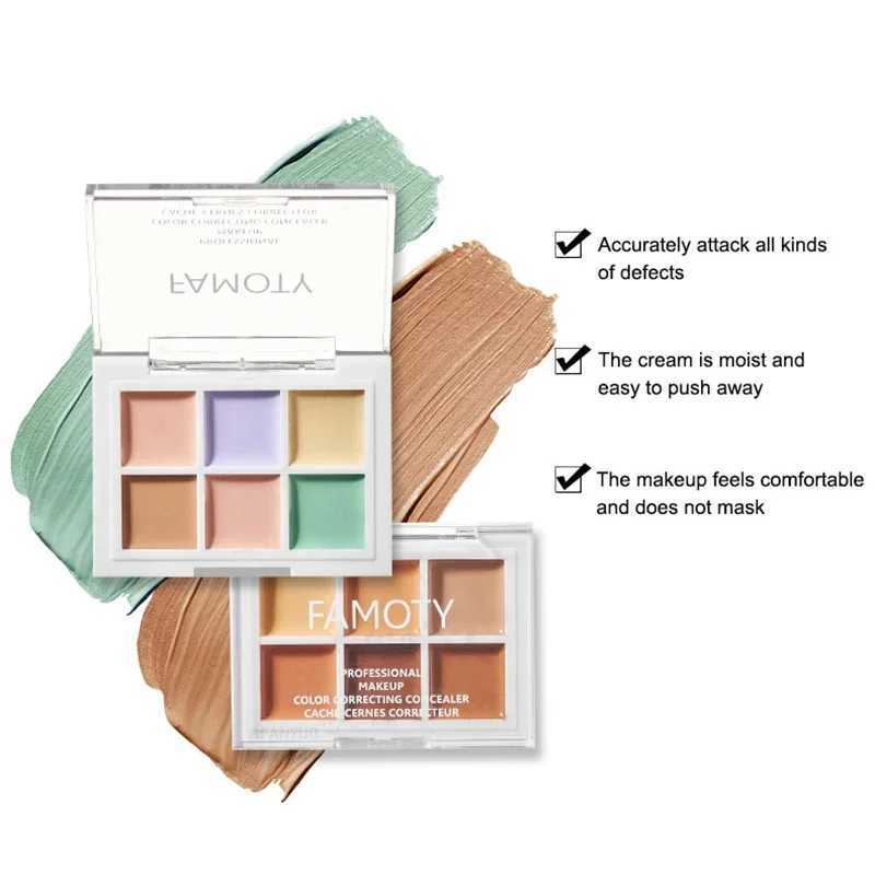 6Color Concealer Palette Correct Skin Tone Cream Cover Acne Dark Circle 9Color Corrector Matte Brighten Contouring Facial Makeup XJ250618