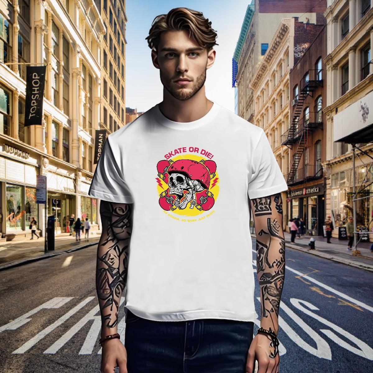Wholesale T Shirt For Man 230g 100% Cotton skull Anime Printing Street Oversized Short Sleeve Soft Men Clothes T-Shirt New Top Tees