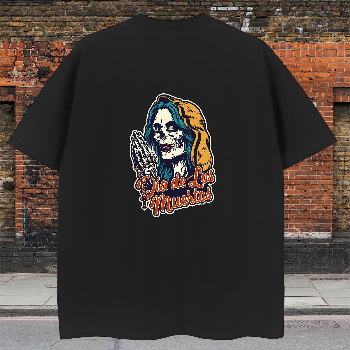 Unisex T-Shirts for Men 100% Cotton 230g skull Spring Summer Custom Print Oversized Short Sleeve Soft Men Tees Factory Direct Clothings