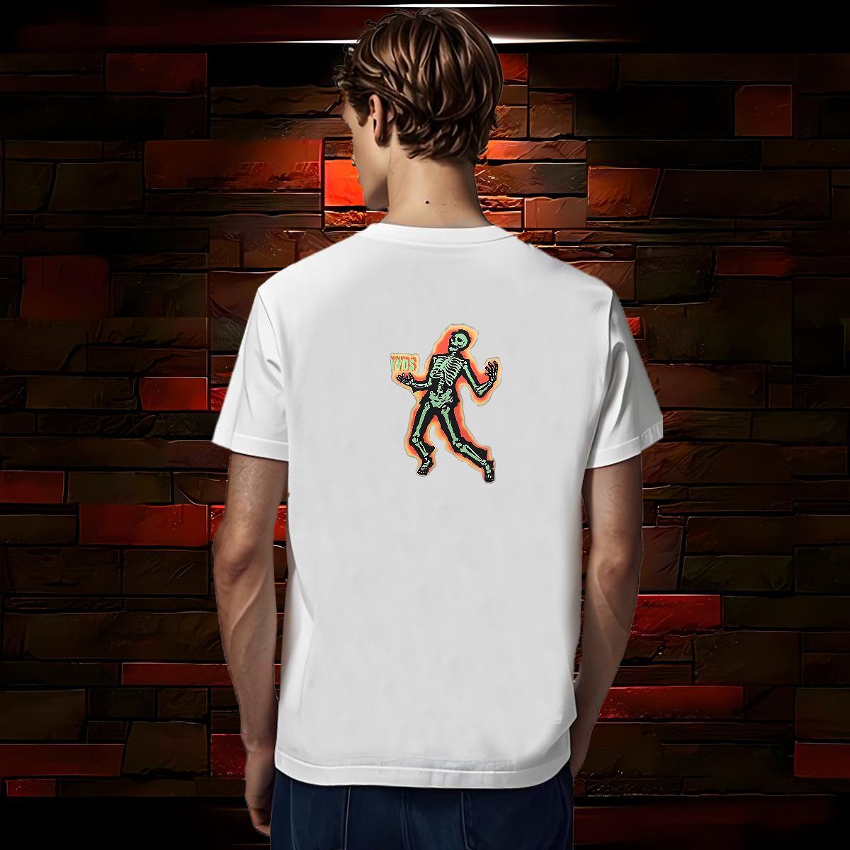 High Quality T Shirts Men 100% Cotton 230g skull Summer Casual Anime Breathable Short Sleeve Couples T Shirts New Arrival Polos