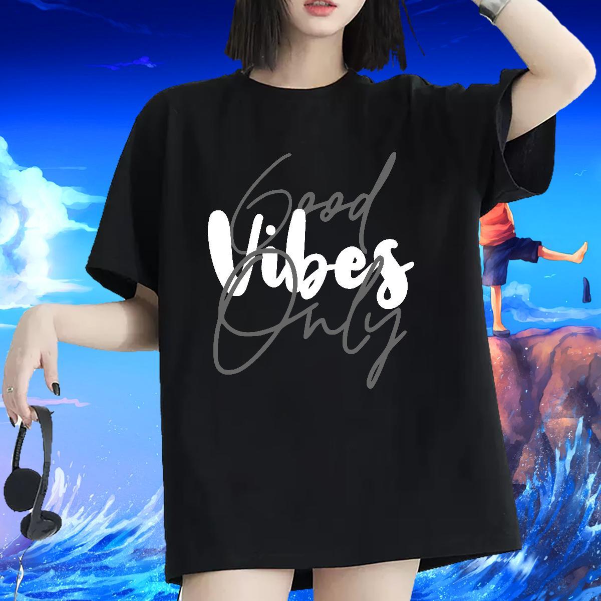 High quality Tshirt for Man Woman 230g Pure Cotton letter Casual Daily Wear T-Shirts Breathable Soft Cartoon Printing L-4XL Clothes