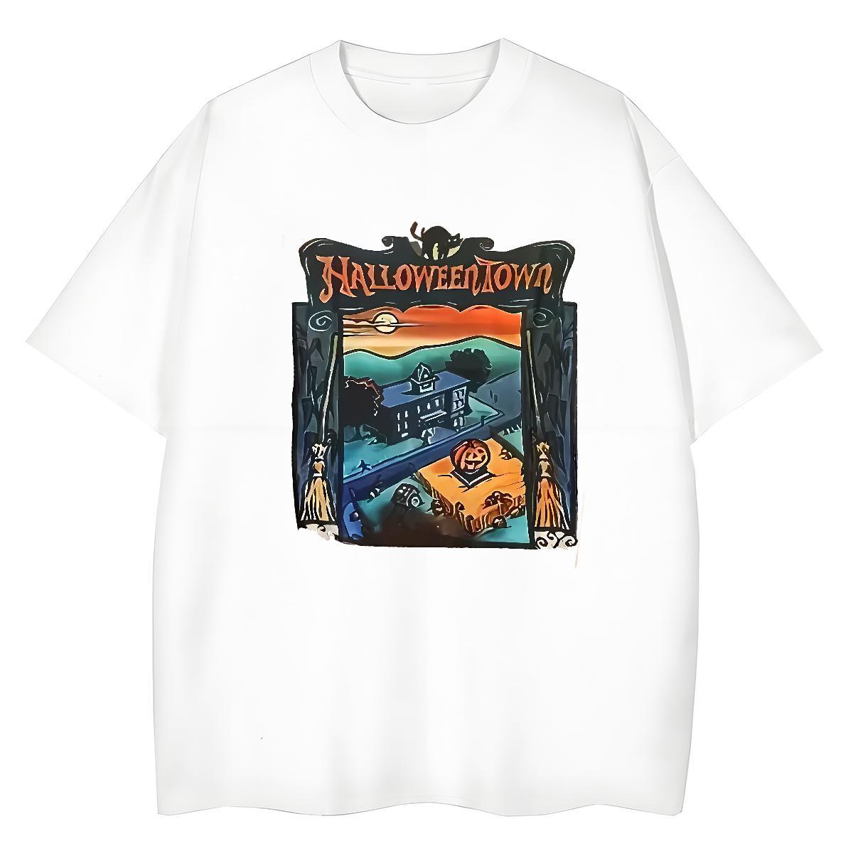 2024 Designer Men Tees halloween Home Outdoor 230g Cotton Tops Breathable Short Sleeve TOP Quality T Shirts Men Customized Print