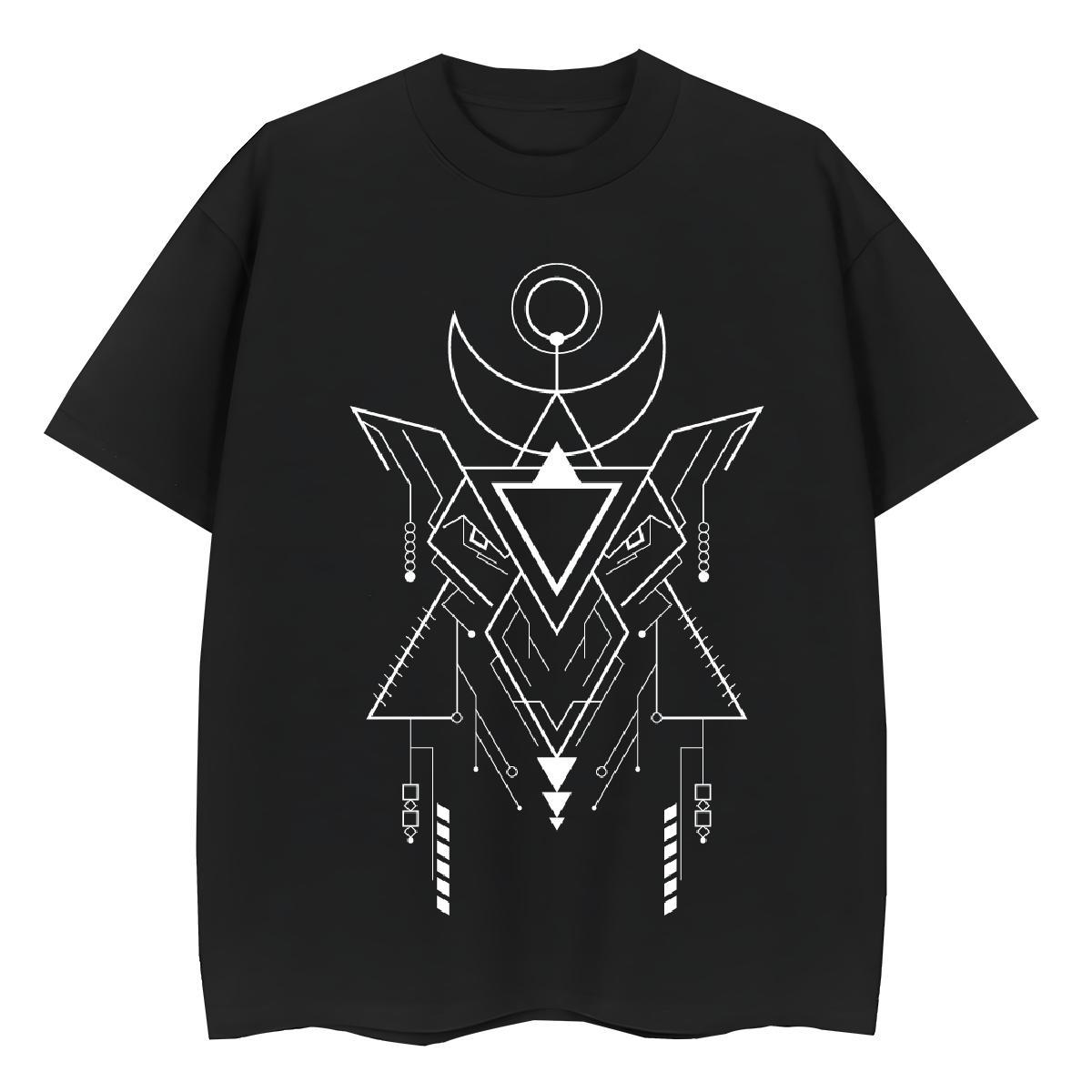 5A Tshirt for Man Woman 230g Pure Cotton Geometric line Hip Hop T Shirt For Woman Short sleeve Soft Anime Tshirts