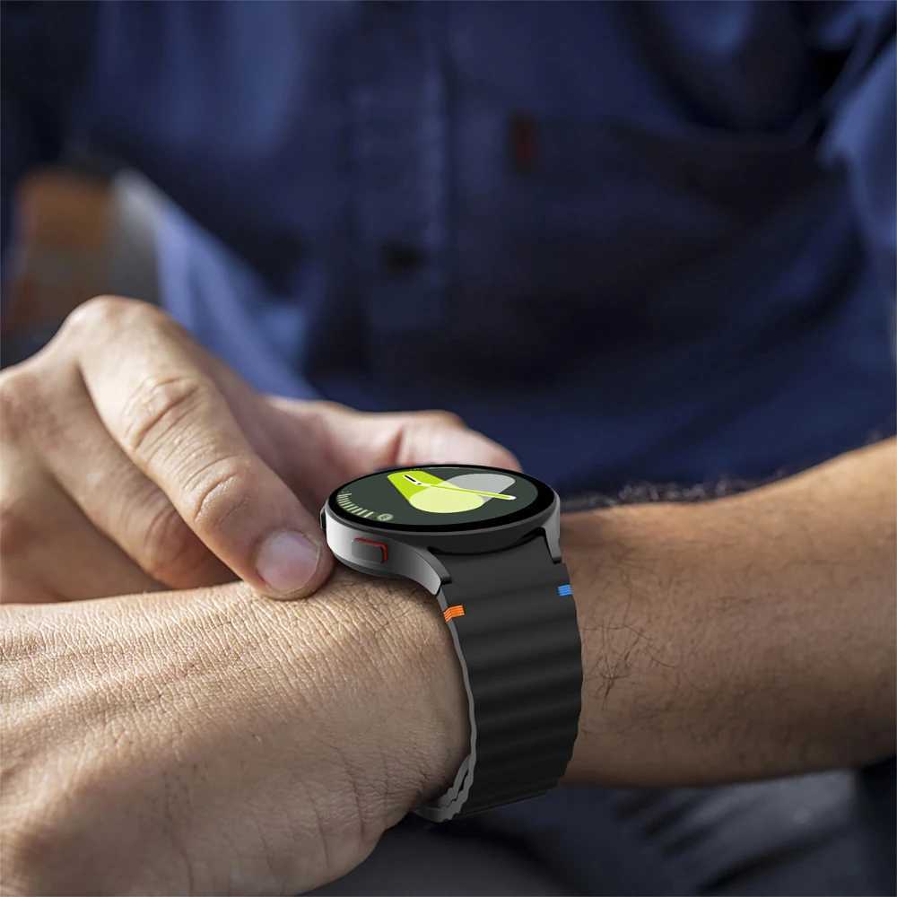 Suitable for Samsung Galaxy Watch 7 Band FE/5 Pro/6/4 Classic 44mm 40mm Original Silicone Sports Band Bracelet Correa Galaxy Watch 7 Strap W240824