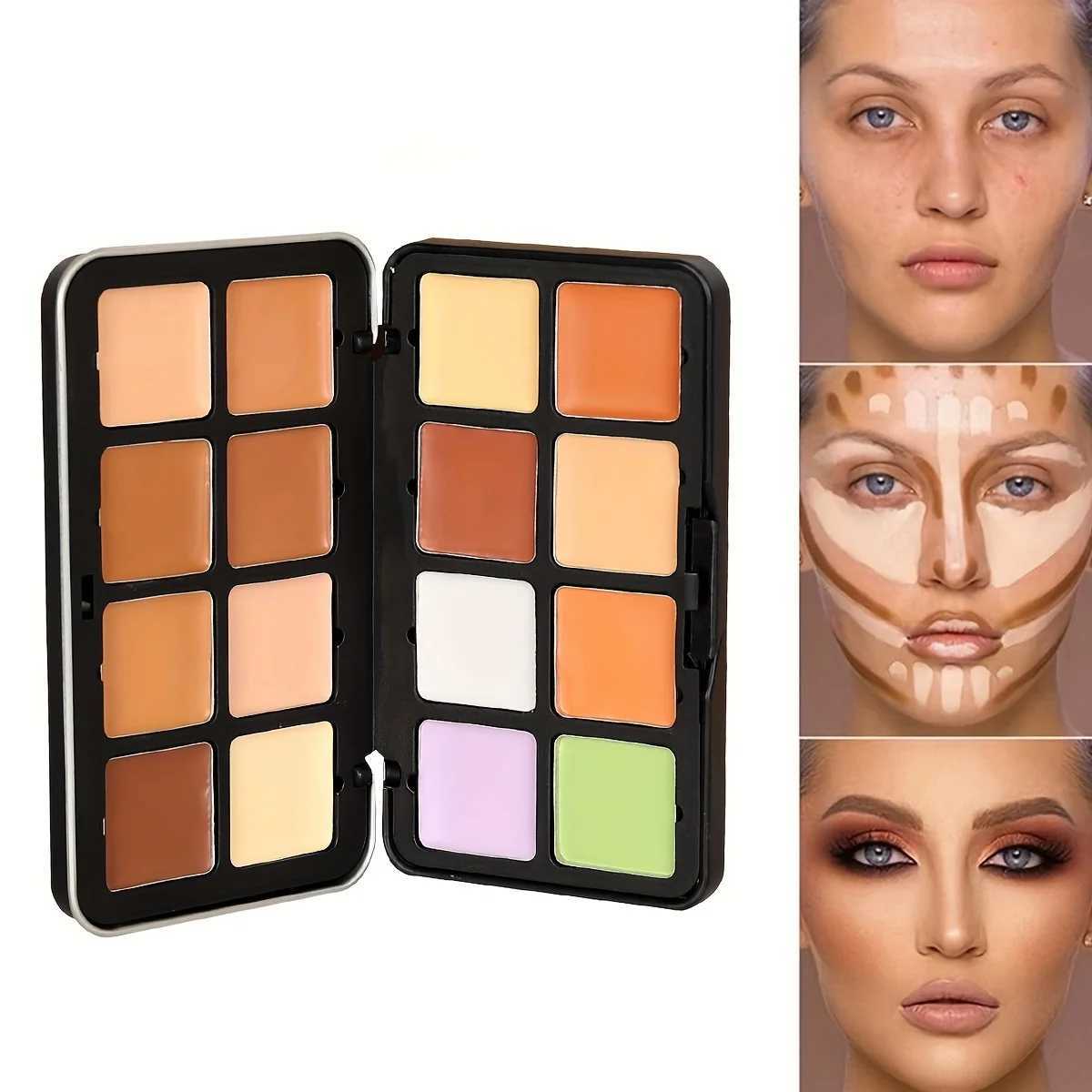 16-color Iron Box Concealer Contouring Side Shadow Nose Shadow Earth Brown Color Matte Concealer Makeup Palette XJ250618
