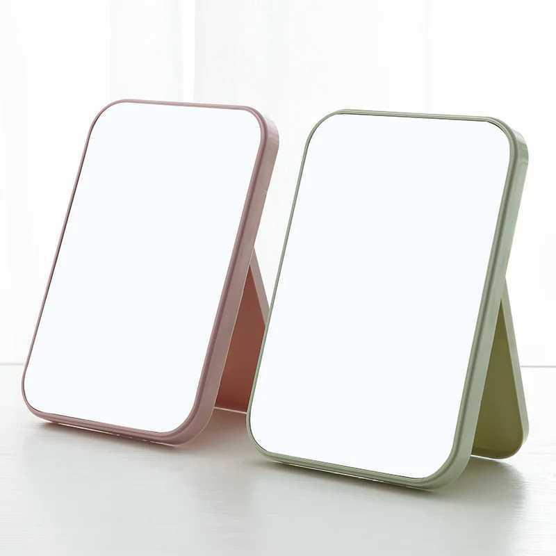 Small Folding Makeup Mirror Portable Makeup Mirror Small Mirror Wholesale Square Mirrors Student Dormitory Desktop Small MirrorXJ241213