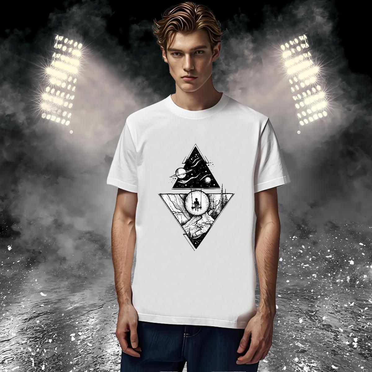 Classic T-Shirts 100% Cotton 230g eye of the devil Sports Casual Cartoon Printing L-4XL Round Neck Short Sleeve Tshirt for Man Woman Custom Tee Shirt