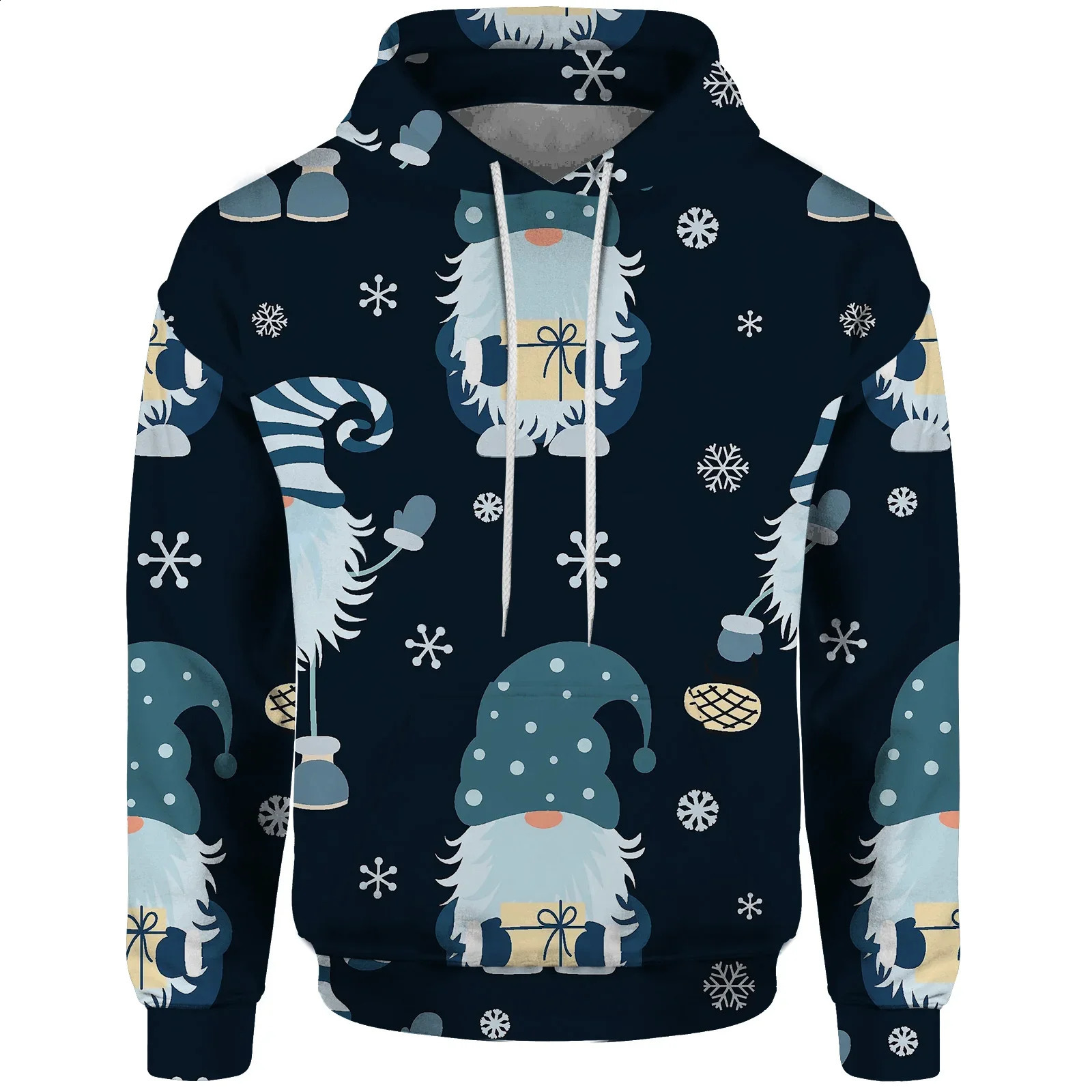 Christmas Graphic Hoodies 3D Print for Men Elk Ironman Triathlon Santa Claus Womens Streetwear Snowflake Long Sleeve Pullover 240823