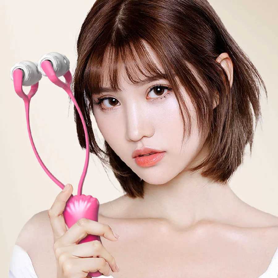 360 Rotate V Held Facial Roller Y Shape Hand Face Massager Facial Lifting Double Jaw Reduce Wrinkle Roller Portable Beauty Tool CL240824
