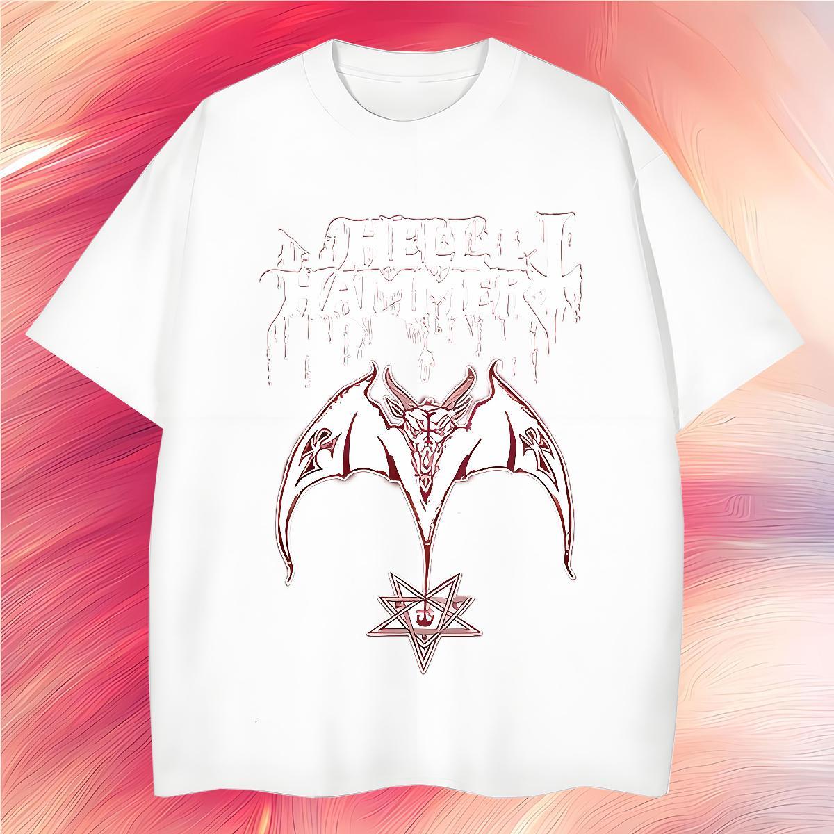 Classic T-Shirts 100% Cotton 230g skull Daily Outfit White Plus Size Breathable Tshirt for Man Woman Fashion Design Tops Shirt