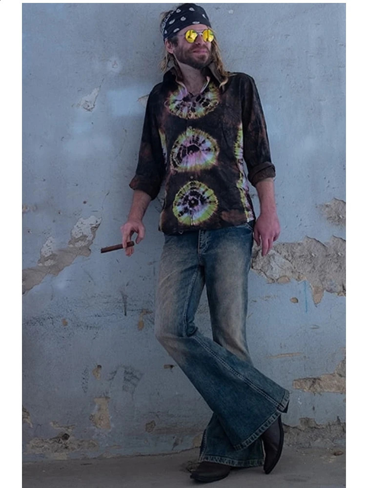 Trend Denim Tribe Men Jeans Spring Fall Flare Pants Hip Hop Everyday Wear Pants Summer Fashion Men Quality Jeans S-3XL 240824