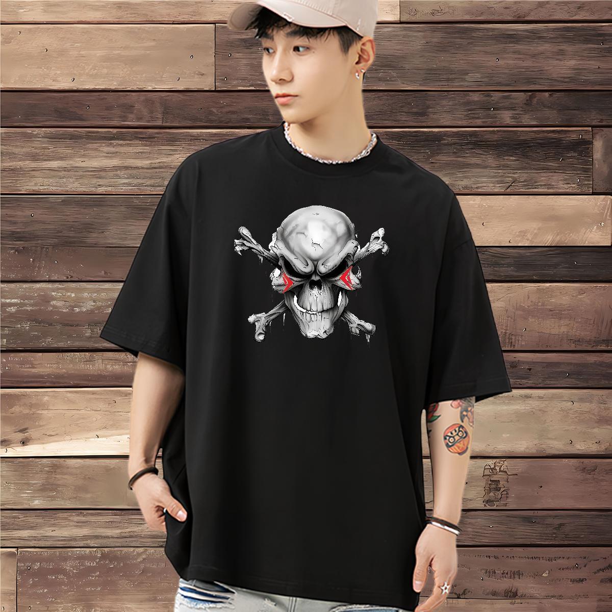 Loose T-Shirts 230g 100% Cotton monster Street wear Hip Hop Plus Size Custom Pure Cotton Tshirts Customized Tops Shirt