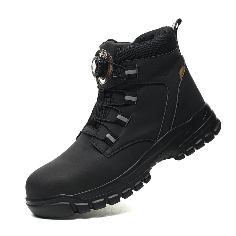Waterproof Safety Boots Men Indestructible Steel Toe Work Boots Anti-smash Stab-resistant Safety Shoes Biker Botas Para Hombre 240822
