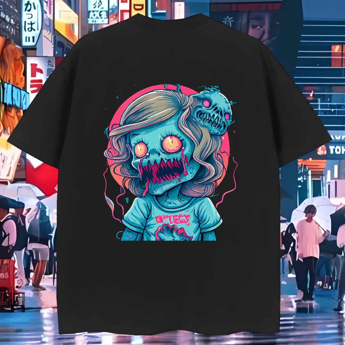 Loose Fit T Shirt For Man 230g 100% Cotton skull Street wear Hip Hop DIY Breathable Soft Tshirts Designer Clothings