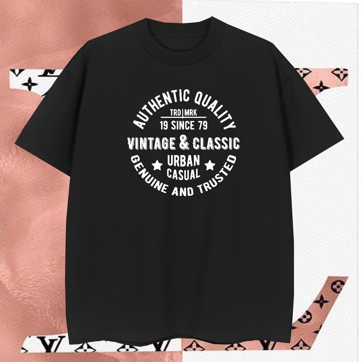 Brand T-Shirts 100% Cotton 230g letter Street Wear Graphic Breathable Short Sleeve Men Tshirts DIY Clothes