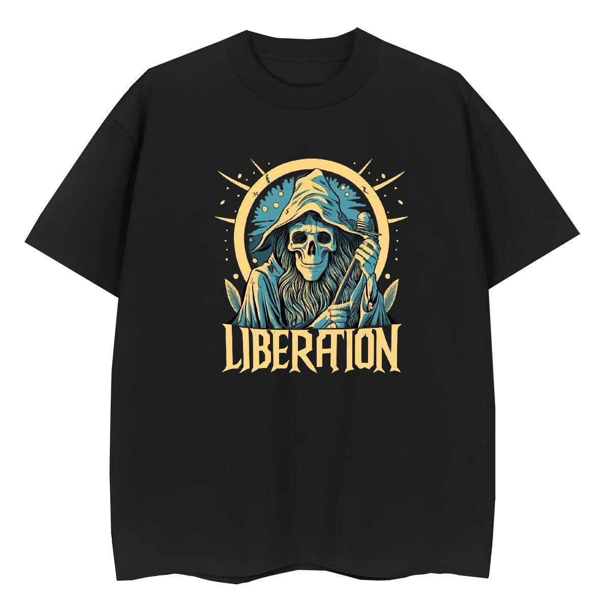 Classic Mens T Shirts 230g Cotton skull Hip Hop Street Custom Big Size Crew Neck Breathable Tshirt for Man Woman DIY Clothings