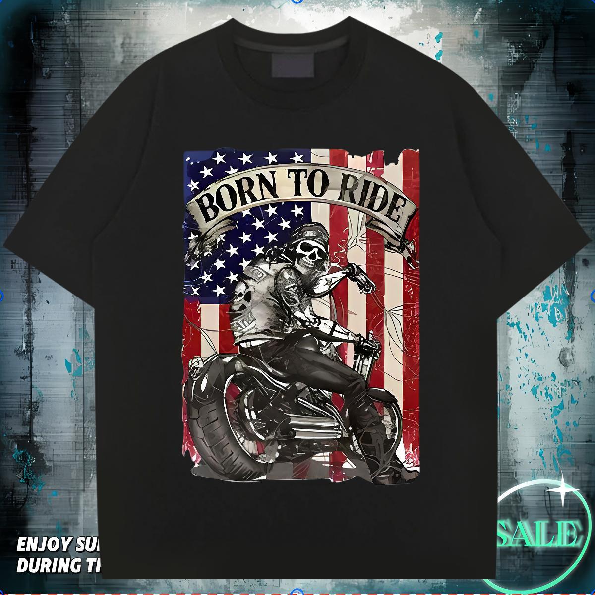 Soft T-Shirts for Men 230g Pure Cotton skull Outdoor Plus Size Cartoon Breathable Short Sleeve Men Tops Tees Brand Clothes