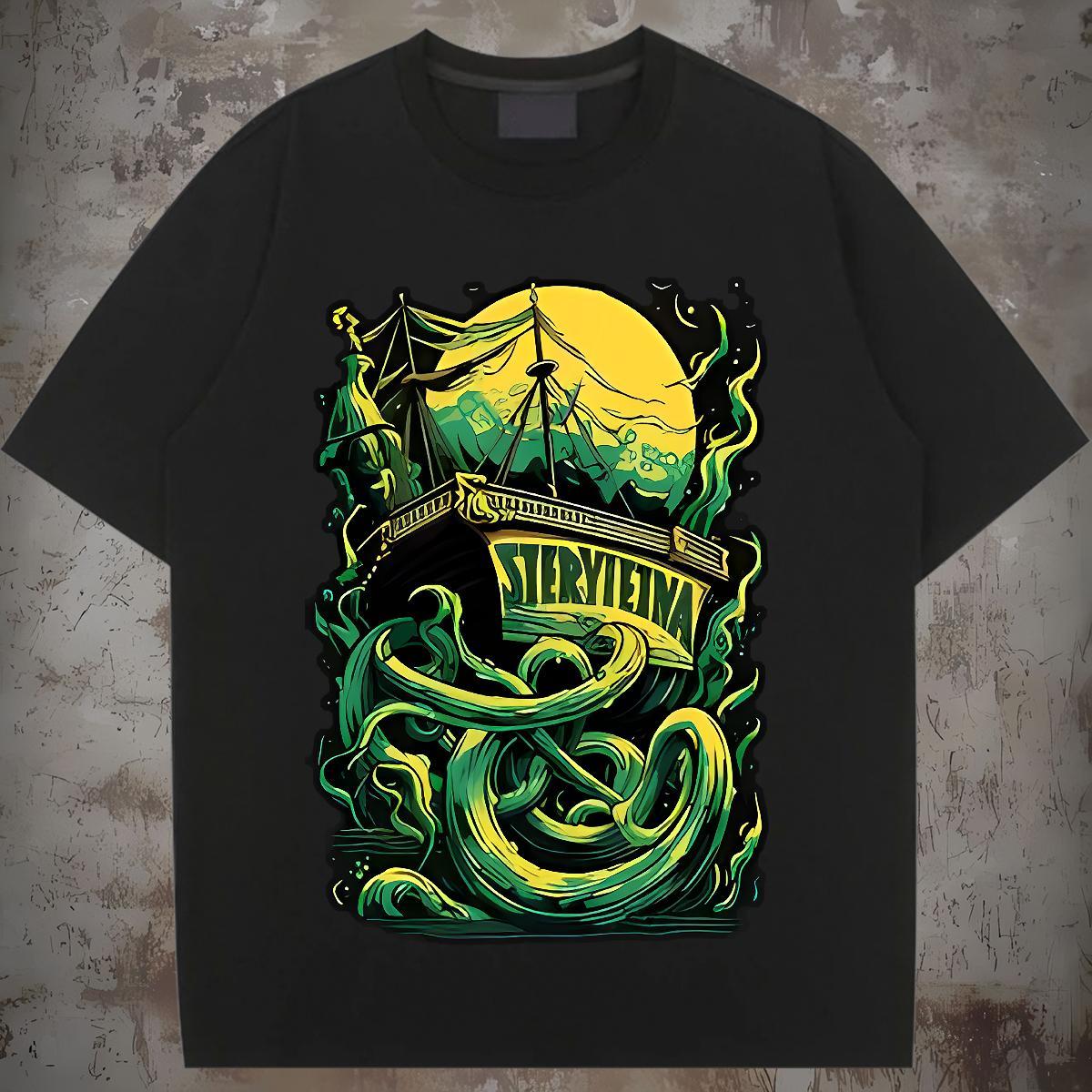 Loose Women Tees 230g 100% Cotton boat Home Outdoor T shirt Breathable Crew Neck Custom Printing Clothings