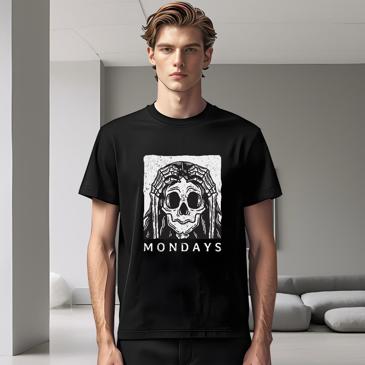 High Quality T-Shirts for Men 100% Cotton 230g skull Daily Wear Oversized 3XL 4XL Breathable Crew Neck Men Clothes T-Shirt 2024 DIY Clothings