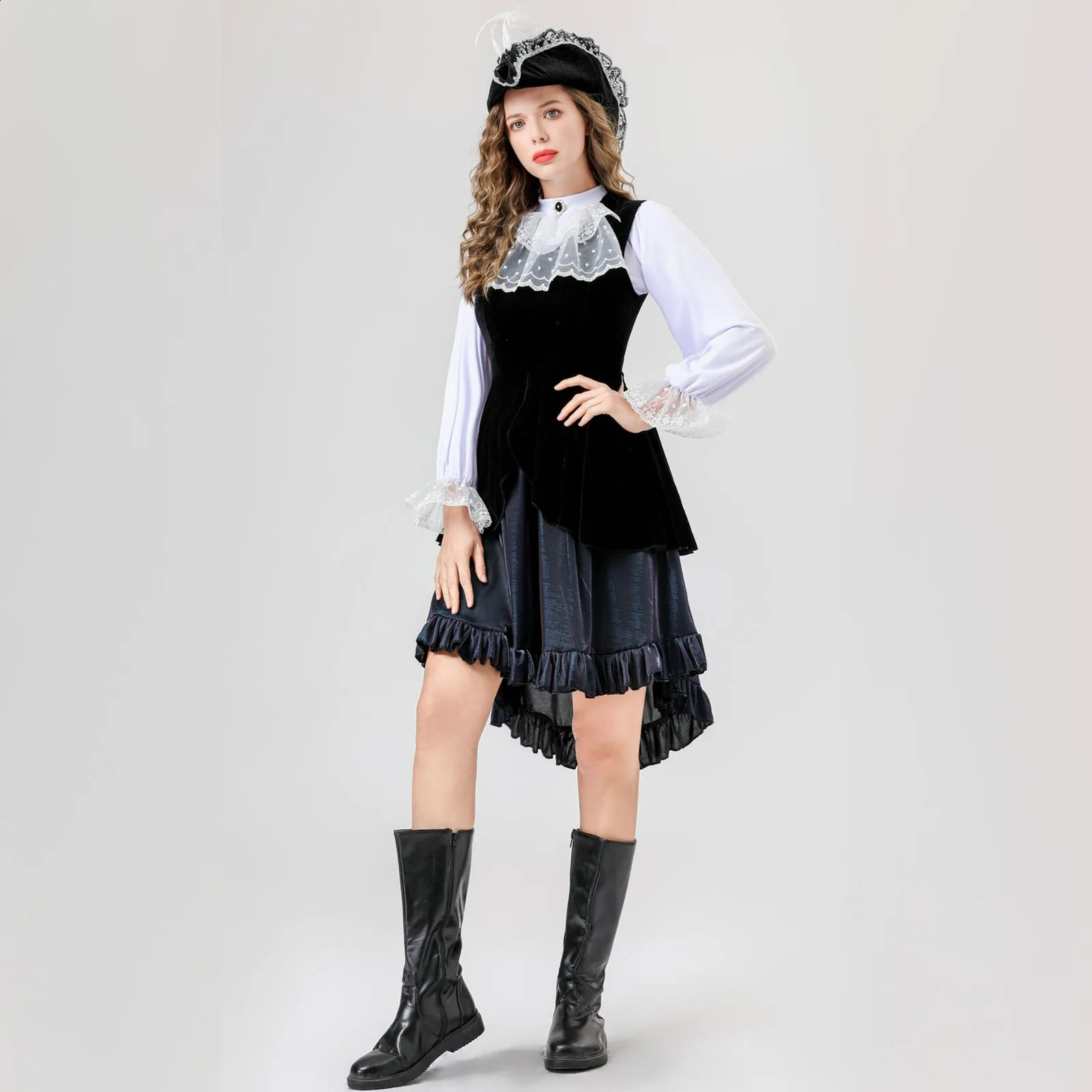 Halloween womens Caribbean pirate roleplaying costume disguise theme party fancy dress adult stage display w240824