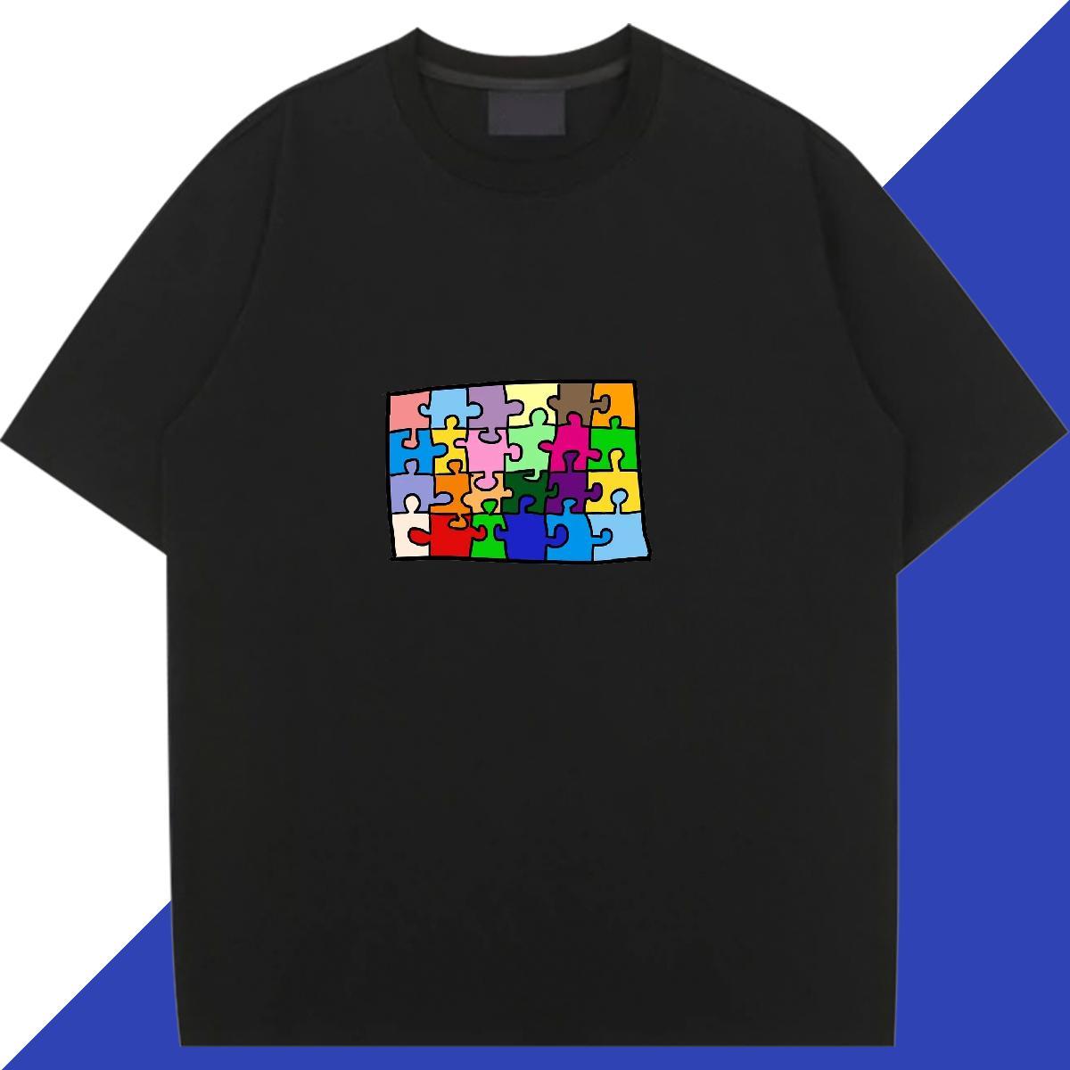 Free Shipping Women Tees 230g Cotton painting Street Wear Womens T Shirts Short Sleeve O-Neck Customized Clothes Shirt