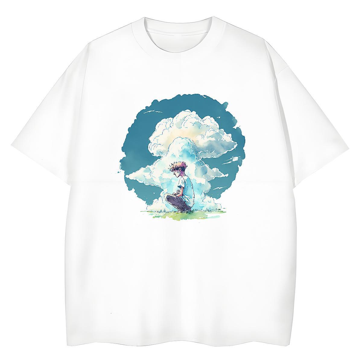 Designer Nice Woman Tshirt 230g Cotton painting Street T-Shirts for Women Breathable Crew Neck Custom Cartoon Wear