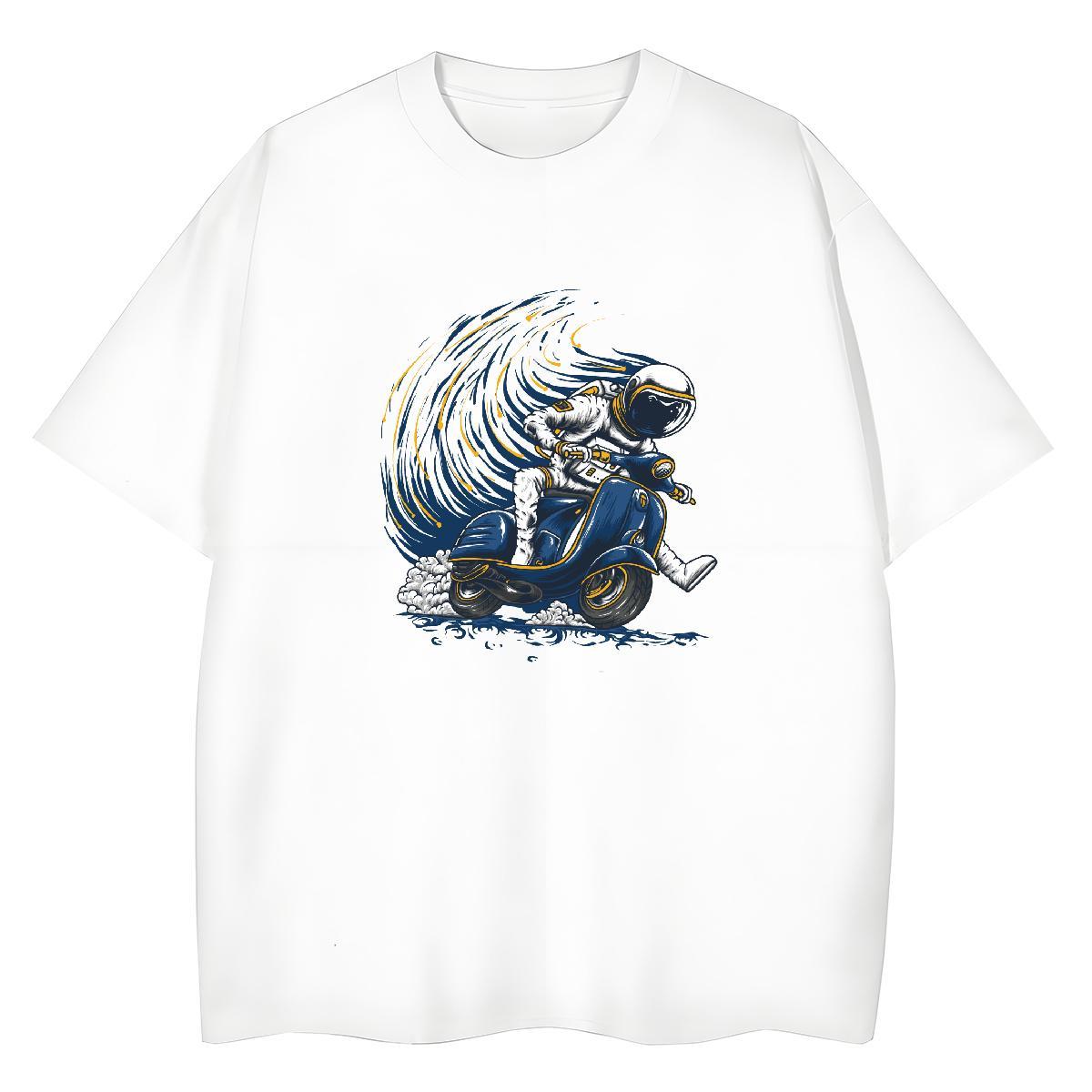 Popular Women Tshirts 230g Cotton universe Summer Casual T-Shirts for Women Breathable Short Sleeve Cartoon Anime Tops Shirt