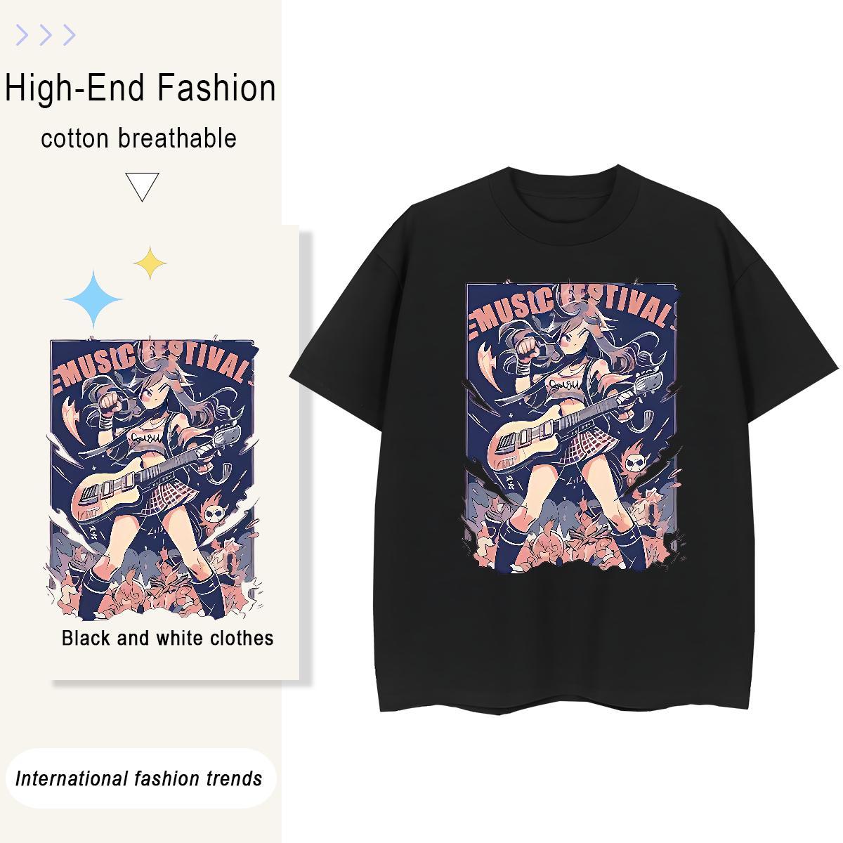 Brand Lady T shirt 230g 100% Cotton USA Hip Hop Street T Shirt For Woman Crew Neck Breathable Customized Tees