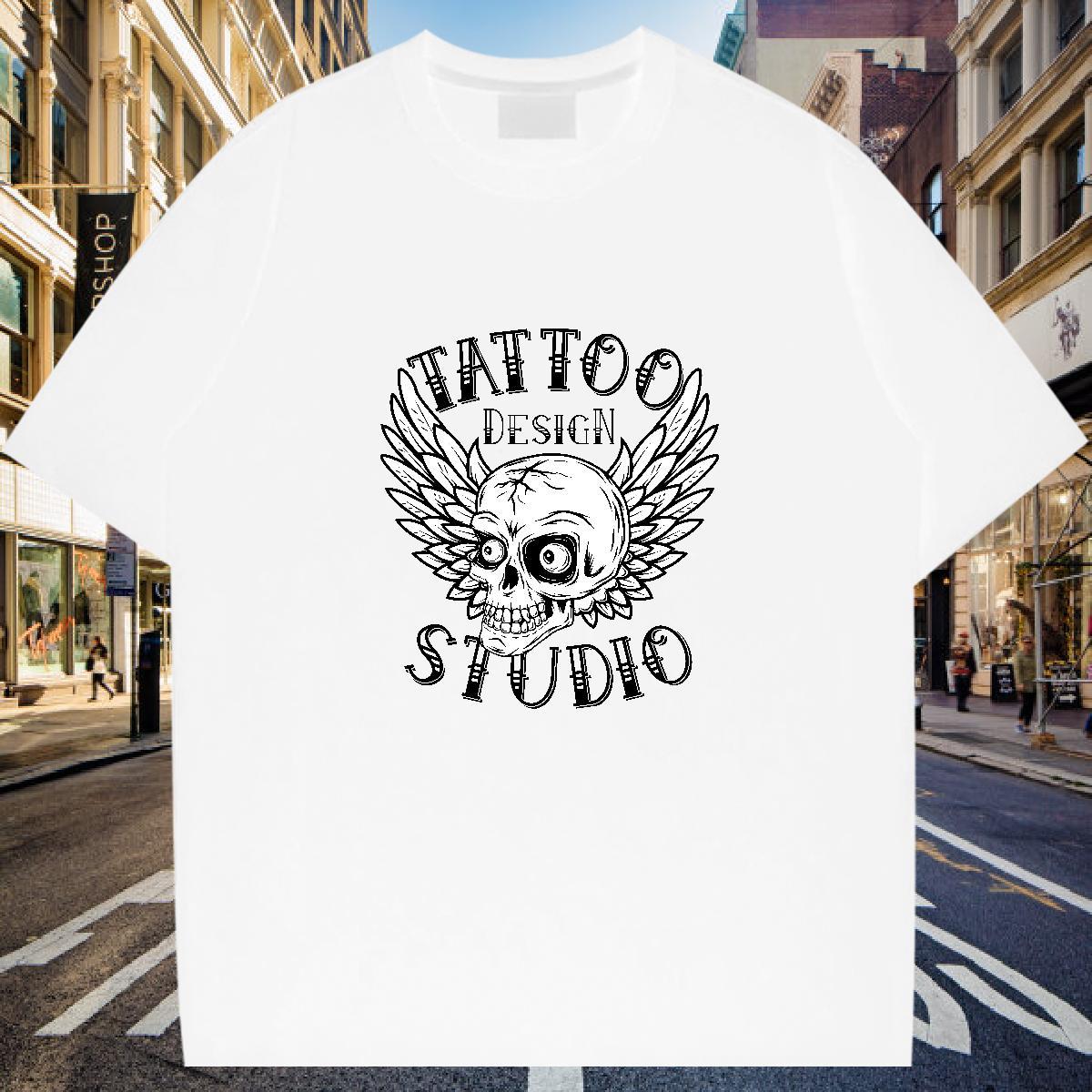 Classic T shirt 230g 100% Cotton logo Street Wear Black White Breathable Crew Neck Couples T Shirts DIY Customized Clothes