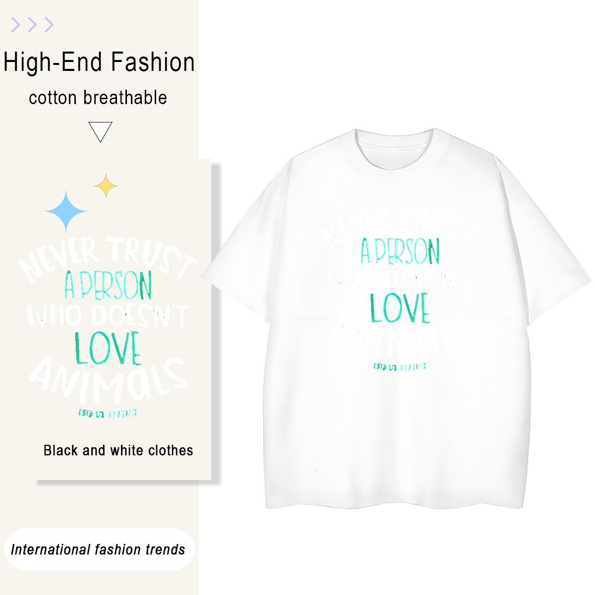 Designer Unisex Tshirts 100% Cotton 230g letter Hip Hop Street T-Shirts for Women O Neck Short Sleeves Black White Top Tees