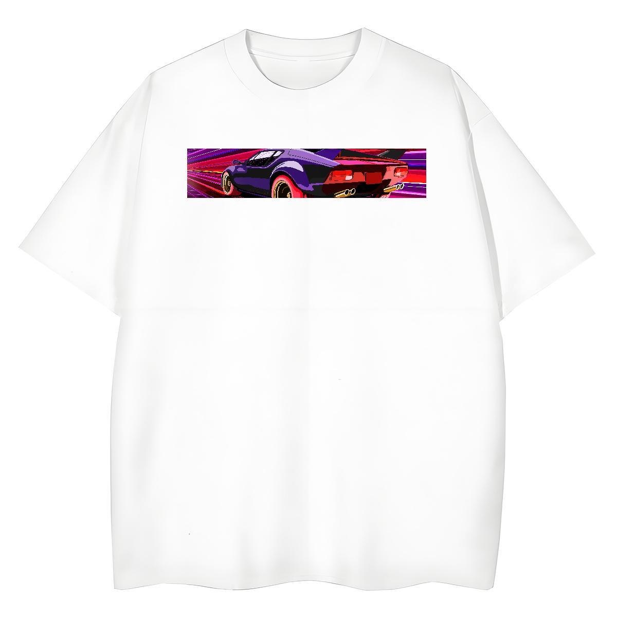Brand T Shirt For Man 230g Pure Cotton car Daily Outfit Custom Printing Breathable Crew Neck Men Tees 2024 New Polos