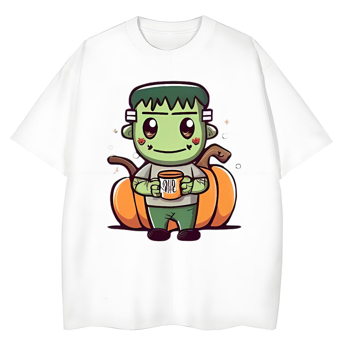 Free Shipping Tshirts monster Street Casual 100% Cotton 230g Wear Breathable Crew Neck Unisex T-Shirts for Men Custom Anime