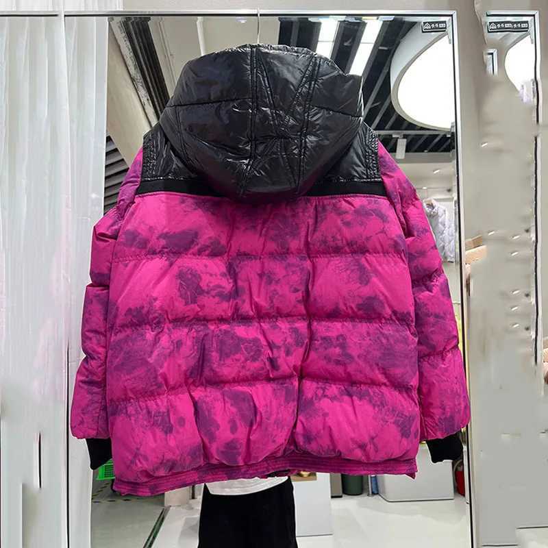 Women's Down Parkas Women Print Down Jacket New Casual Style White Duck Down Jackets Autumn Winter Coats And Parkas Female Outwear Y24082461KI