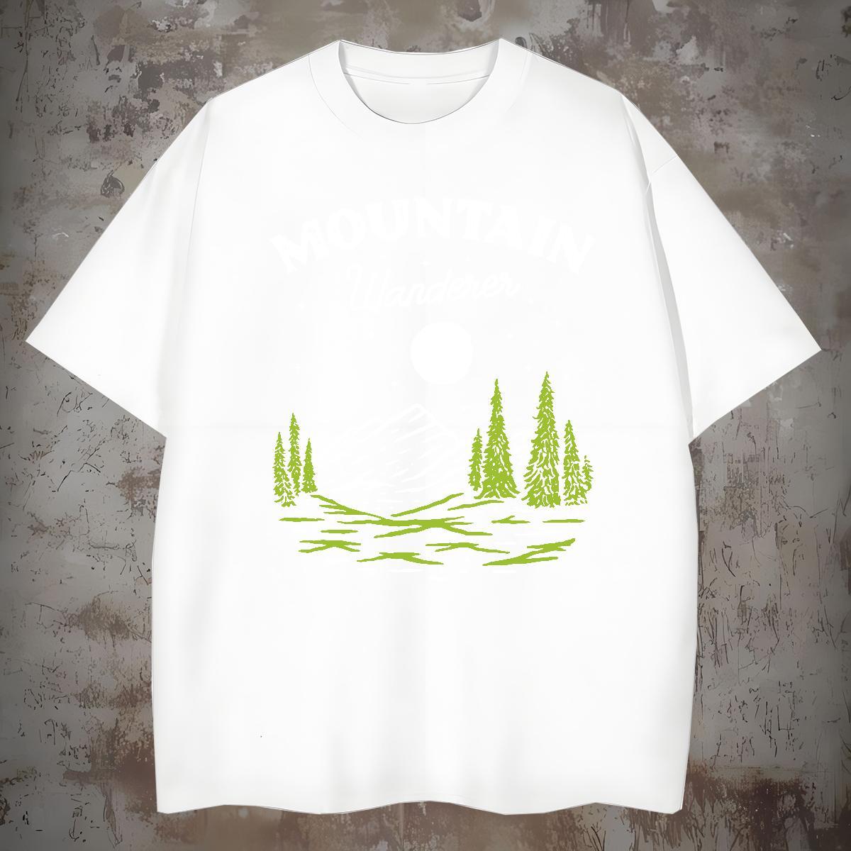 Brand T Shirt For Man 230g Cotton mountains Home Outdoor Custom Big Size Crew Neck Couples T Shirts Casual New Tops