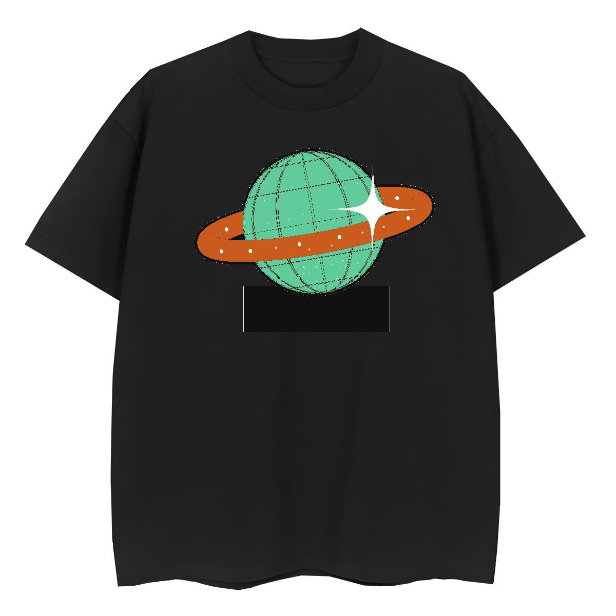 Wholesale Women Tees 100% Cotton 230g universe Spring Summer T-Shirts for Women Short Sleeve O-Neck Oversized Tshirts