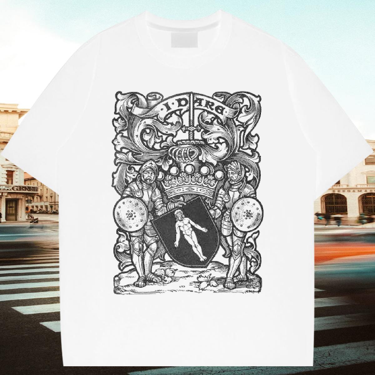 Popular T Shirt For Man 100% Cotton 230g The Cross Casual Oversized 4XL Breathable Soft Men Clothes T-Shirt New Designer Tee Shirt