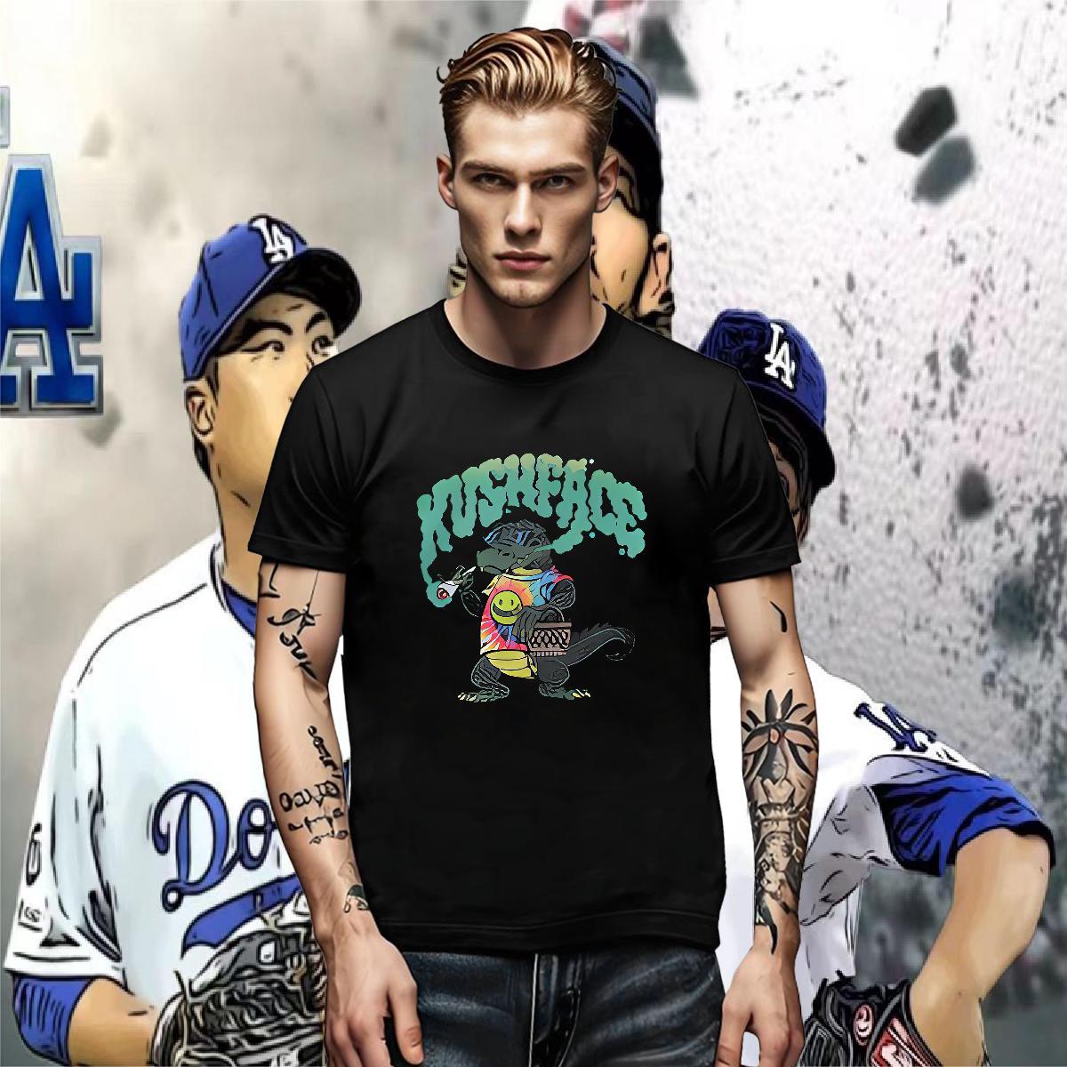 2024 Designer Men Clothes T-Shirt dinosaur Street Wear 230g Cotton Tee Shirt Short Sleeve O-Neck Comfortable T Shirt For Man Oversized 3XL 4XL