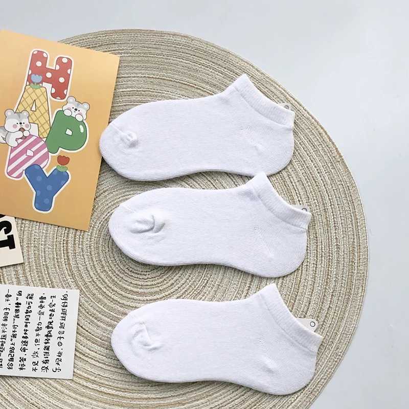 Childrens Spring Summer Short Socks Pure Cotton Boys and Girls Baby Thin White Sports Breathable Socks 1-7 Years Old CL240824