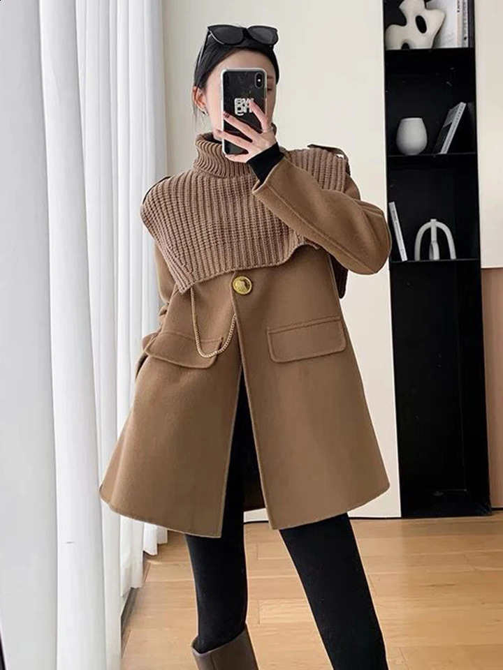 Autumn Winter 2024 Womens Jacket French Vintage Little perfume Jacket Womens Loose Coat Fashion Coat 240824