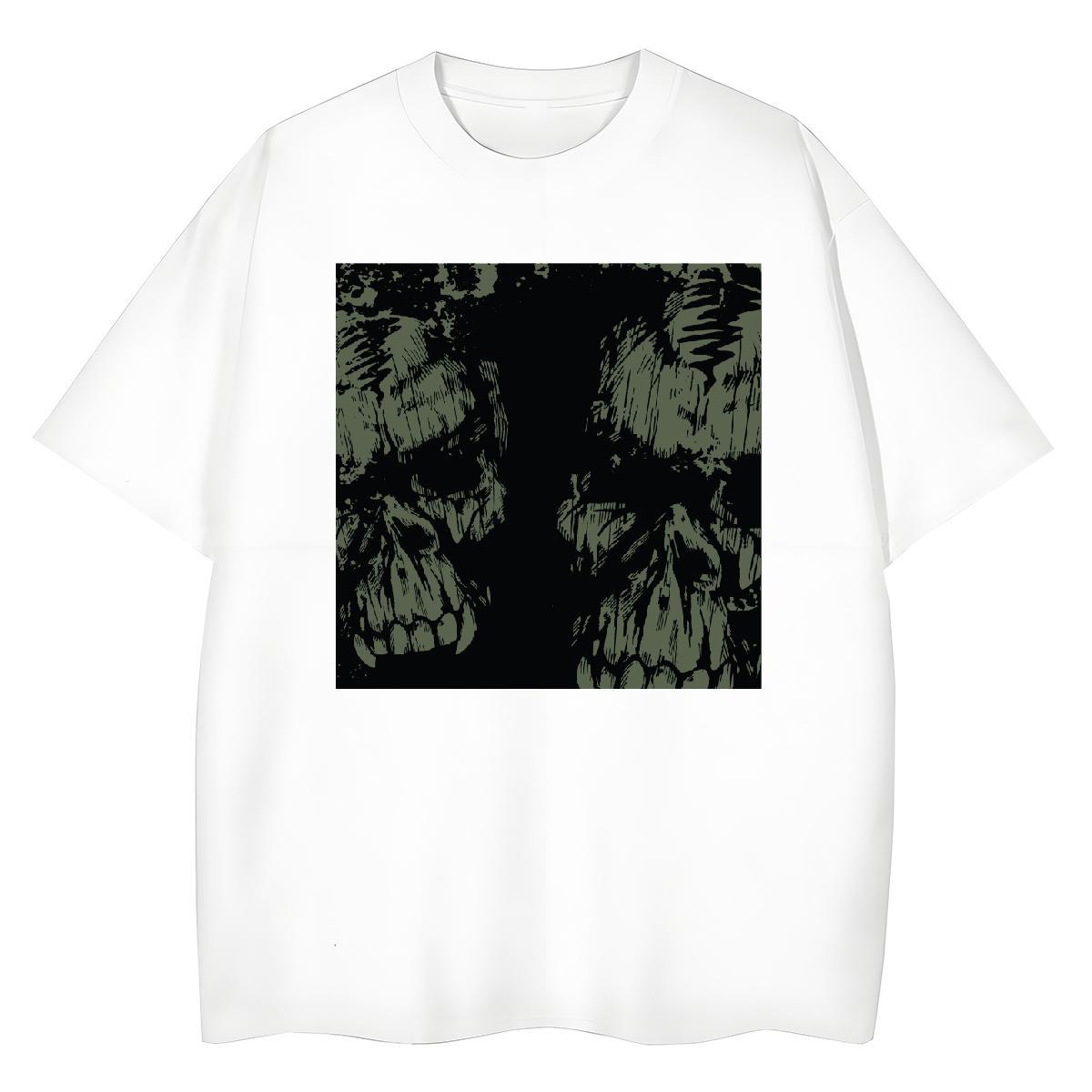 High quality Women Tshirts 230g 100% Cotton scary Hip Hop Woman T Shirts Breathable Crew Neck Anime Print Tees Shirts
